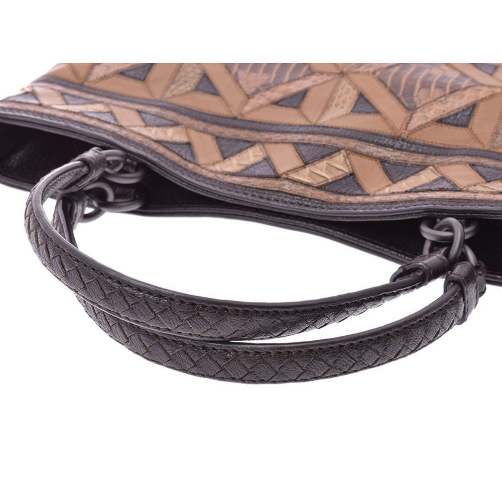 Bottega Veneta Strap Python Brown Leather Handbag - image 3